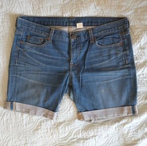 J.Crew midi jean shorts